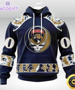customized nhl florida panthers hoodie special grateful dead skull 3d unisex hoodie