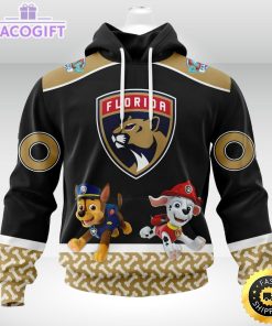 customized nhl florida panthers hoodie special paw patrol design 3d unisex hoodie