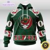 customized nhl minnesota wild hoodie special grateful dead skull 3d unisex hoodie