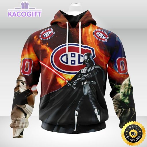 customized nhl montreal canadiens hoodie specialized darth vader star wars 3d unisex hoodie