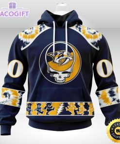 customized nhl nashville predators hoodie special grateful dead skull 3d unisex hoodie