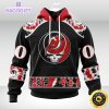 customized nhl new jersey devils hoodie special grateful dead skull 3d unisex hoodie