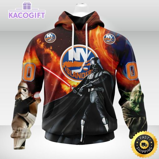 customized nhl new york islanders hoodie specialized darth vader star wars 3d unisex hoodie