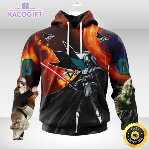 customized nhl san jose sharks hoodie specialized darth vader star wars 3d unisex hoodie