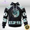 customized nhl seattle kraken hoodie special grateful dead skull 3d unisex hoodie