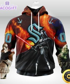 customized nhl seattle kraken hoodie specialized darth vader star wars 3d unisex hoodie