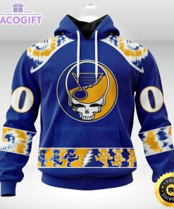 customized nhl st louis blues hoodie special grateful dead skull 3d unisex hoodie