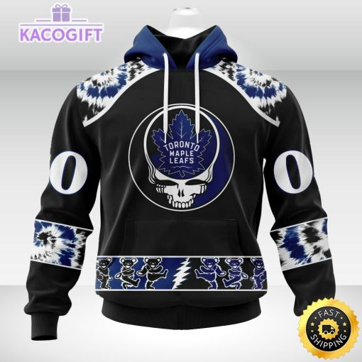 customized nhl toronto maple leafs hoodie special grateful dead skull 3d unisex hoodie