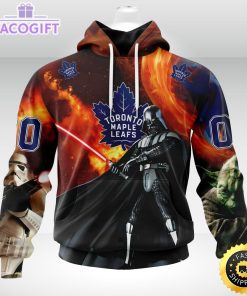 customized nhl toronto maple leafs hoodie specialized darth vader star wars 3d unisex hoodie