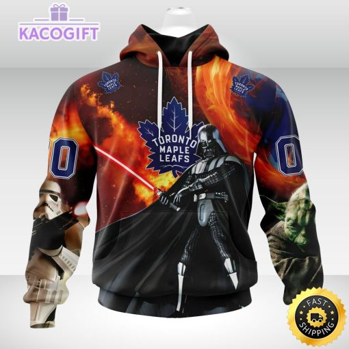 customized nhl toronto maple leafs hoodie specialized darth vader star wars 3d unisex hoodie