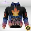 customized nhl toronto maple leafs hoodie x kiss band design 3d unisex hoodie