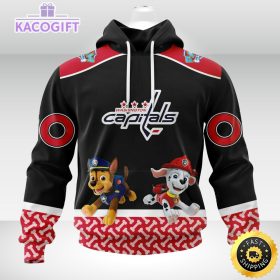 customized nhl washington capitals hoodie special paw patrol design 3d unisex hoodie