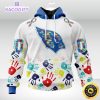 nfl autism hoodie arizona cardinals special autism awareness design 3d unisex hoodie