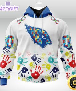 nfl autism hoodie arizona cardinals special autism awareness design 3d unisex hoodie