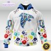 nfl autism hoodie atlanta falcons special autism awareness design 3d unisex hoodie