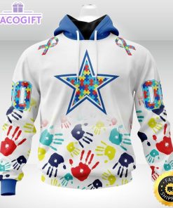 nfl autism hoodie dallas cowboys special autism awareness design 3d unisex hoodie