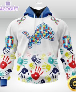 nfl autism hoodie detroit lions special autism awareness design 3d unisex hoodie