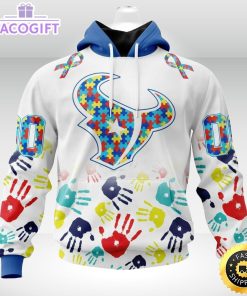 nfl autism hoodie houston texans special autism awareness design 3d unisex hoodie