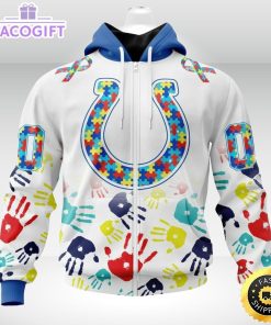 nfl autism hoodie indianapolis colts special autism awareness design 3d unisex hoodie