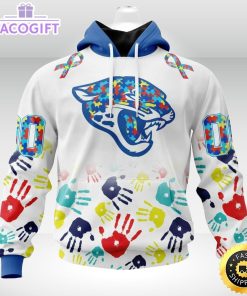 nfl autism hoodie jacksonville jaguars special autism awareness design 3d unisex hoodie
