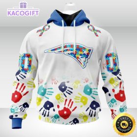 nfl autism hoodie new england patriots special autism awareness design 3d unisex hoodie