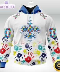 nfl autism hoodie new orleans saints special autism awareness design 3d unisex hoodie