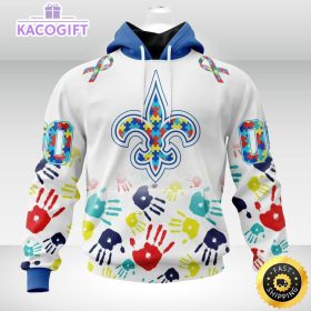 nfl autism hoodie new orleans saints special autism awareness design 3d unisex hoodie