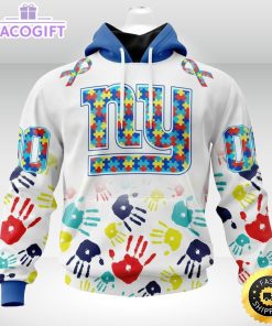 nfl autism hoodie new york giants special autism awareness design 3d unisex hoodie