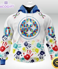 nfl autism hoodie pittsburgh steelers special autism awareness design 3d unisex hoodie