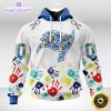 nfl autism hoodie tampa bay buccaneers special autism awareness design 3d unisex hoodie