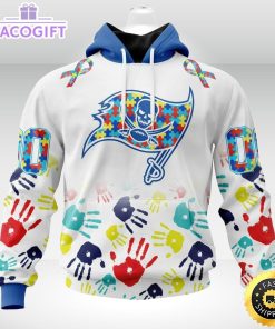 nfl autism hoodie tampa bay buccaneers special autism awareness design 3d unisex hoodie