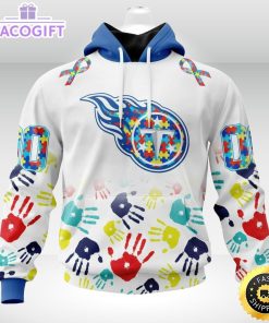 nfl autism hoodie tennessee titans special autism awareness design 3d unisex hoodie