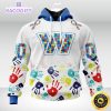 nfl autism hoodie washington commanders special autism awareness design 3d unisex hoodie