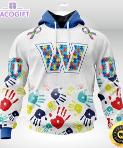 nfl autism hoodie washington commanders special autism awareness design 3d unisex hoodie