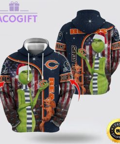 nfl chicago bears hoodie grinch custom 3d hoodie trending shirt