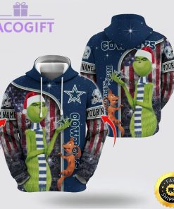 nfl dallas cowboys hoodie grinch custom 3d hoodie trending shirt