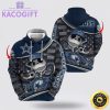 nfl dallas cowboys hoodie jack skellington custom name football 3d hoodie