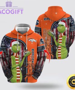 nfl denver broncos hoodie grinch custom 3d hoodie trending shirt