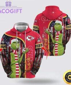 nfl kansas city chiefs hoodie grinch custom 3d hoodie trending shirt