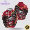 nfl kansas city chiefs hoodie jack skellington custom name football 3d hoodie