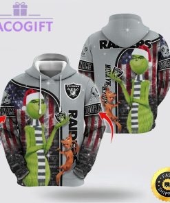 nfl las vegas raiders hoodie grinch custom 3d hoodie trending shirt