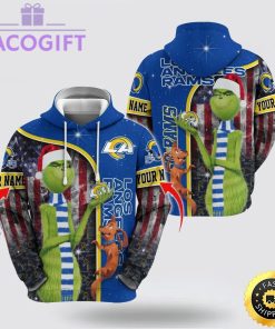 nfl los angeles rams hoodie grinch custom 3d hoodie trending shirt