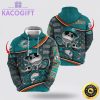 nfl miami dolphins hoodie jack skellington custom name football 3d hoodie
