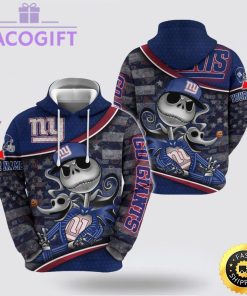 nfl new york giants hoodie jack skellington custom name football 3d hoodie
