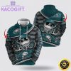 nfl philadelphia eagles hoodie jack skellington custom name football 3d hoodie