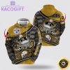 nfl pittsburgh steelers hoodie jack skellington custom name football 3d hoodie