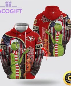 nfl san francisco 49ers hoodie grinch custom 3d hoodie trending shirt