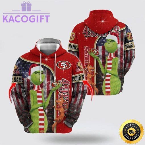 nfl san francisco 49ers hoodie grinch custom 3d hoodie trending shirt