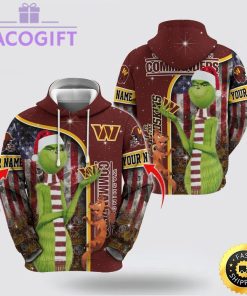 nfl washington commanders hoodie grinch custom 3d hoodie trending shirt