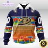 nhl anaheim ducks 3d unisex hoodie autism awareness design unisex hoodie 1